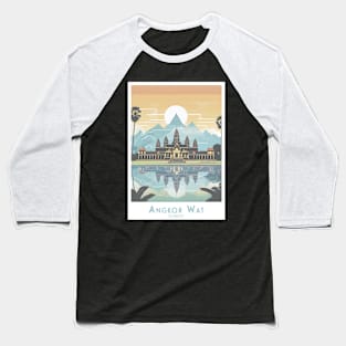 Cambodia - Angkor Wat Temple Sunrise Baseball T-Shirt